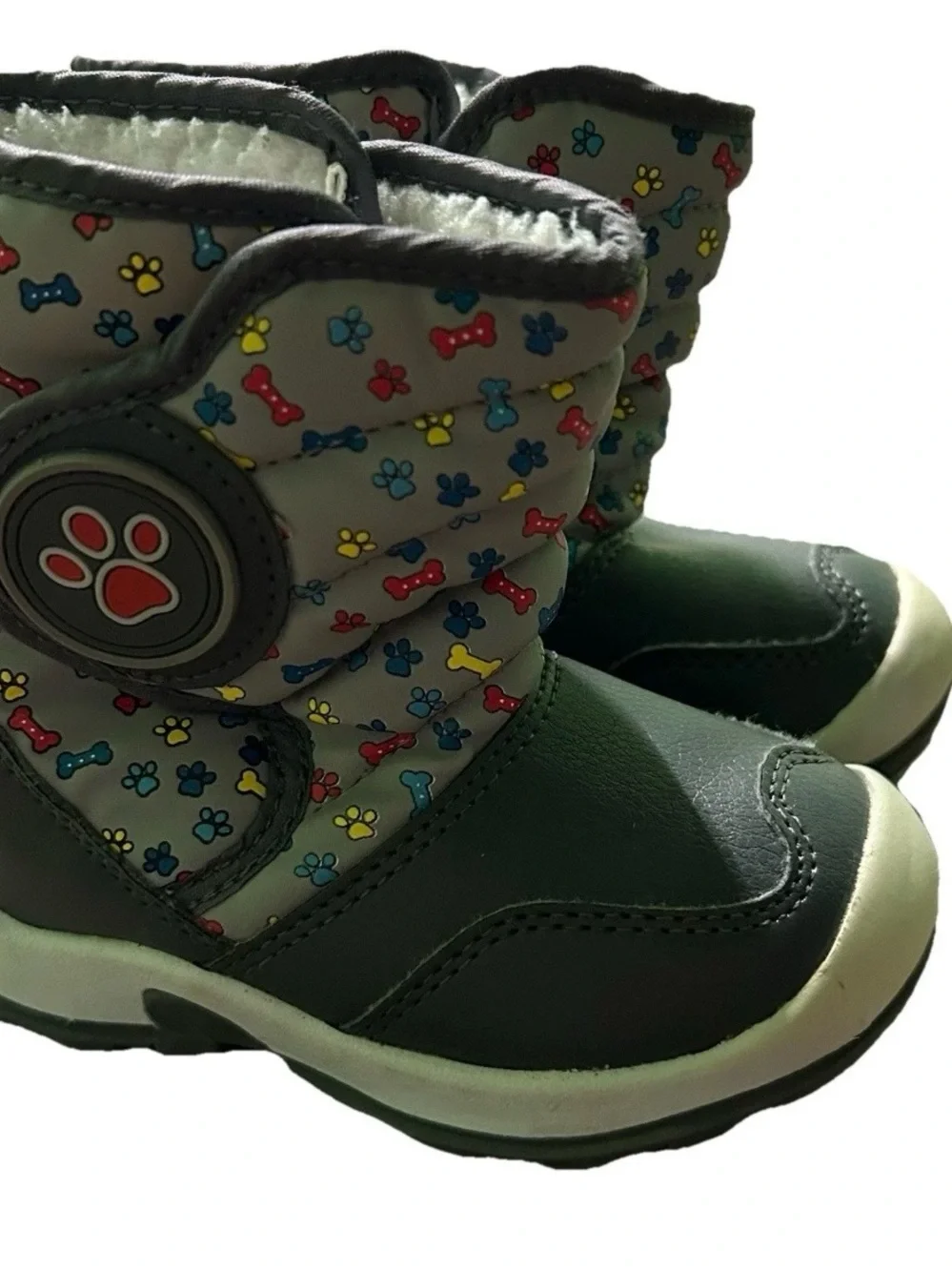 Toddler Paw Patrol Grey Winter Snow Boots Size 6 Water Proof